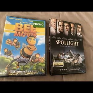 New in package Bee Movie and Spotlight watched once